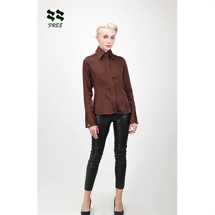 Button Down Shirts With Classic Collar For Ladies