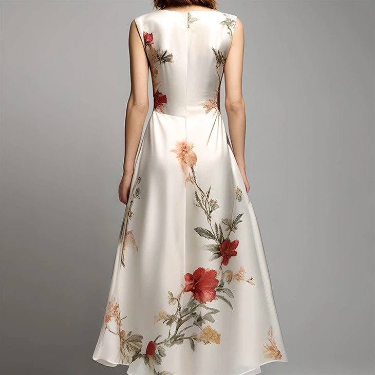 Women's Print Silk Dress